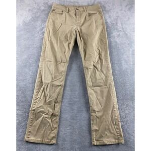 English Laundry Mens 5-Pocket Pants 32x32 Tan Khaki Straight Leg Cotton Stretch